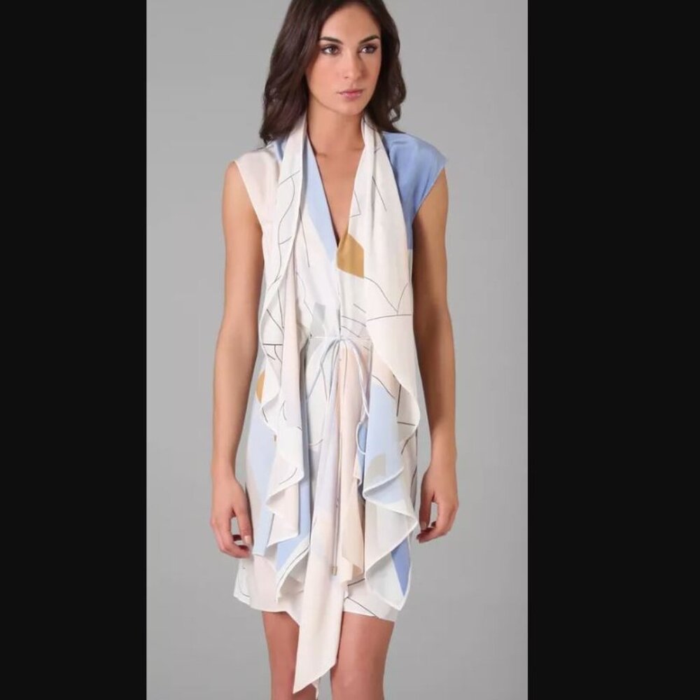 Diane Von Furstenberg Damiana silk watercolor dress size 4 small